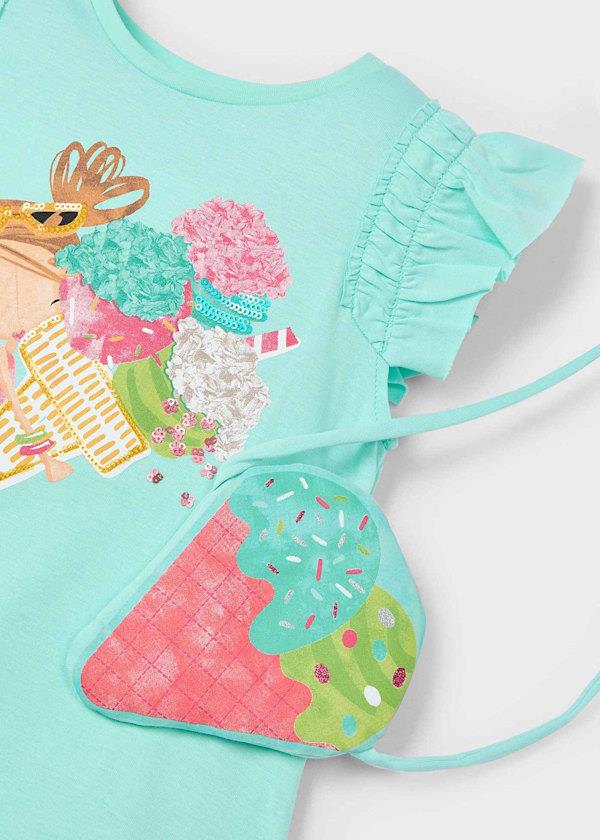 MAYORAL Çantalı Dondurmalı Kız Elbise - Mint