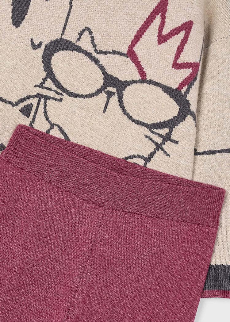 MAYORAL Cereza Triko Takım - Bordo