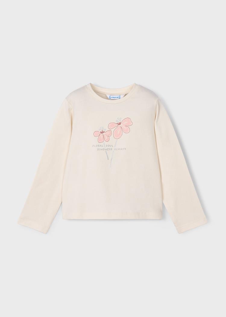 MAYORAL Çiçekli Kız Badi - Ekru