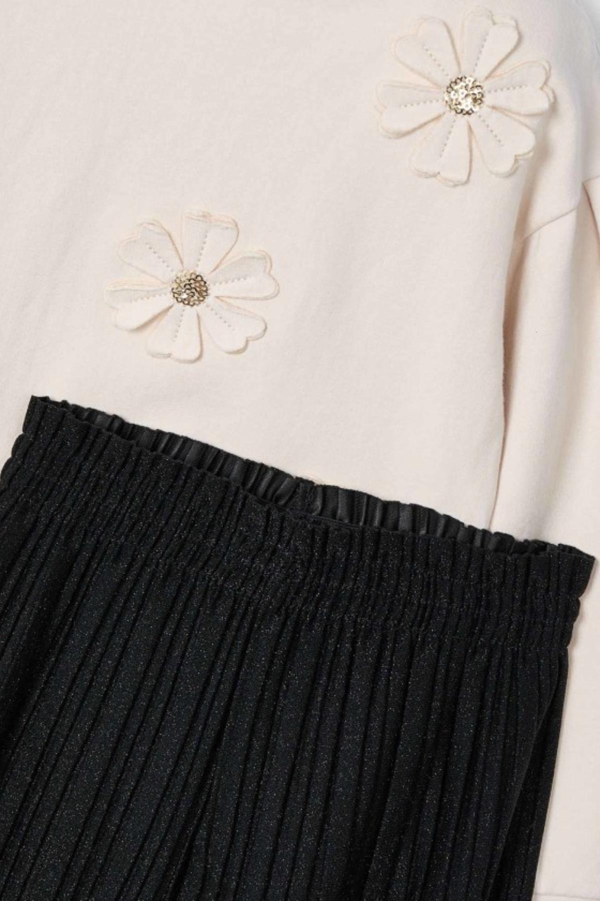 Mayoral Çiçekli Kız Takım - Bej