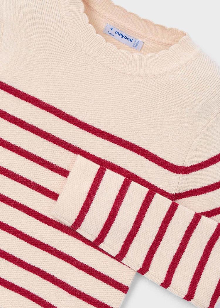 MAYORAL Çizgili Kazak - Bordo