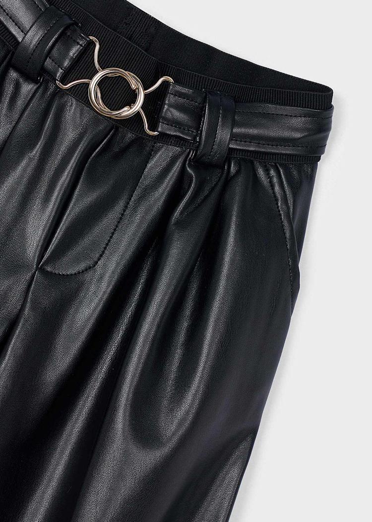 MAYORAL Deri Kız Pantolon - Siyah