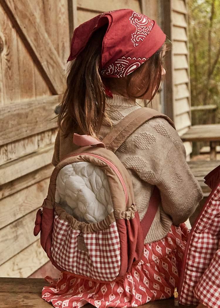 MAYORAL Ekose Kız Çantası - Bej