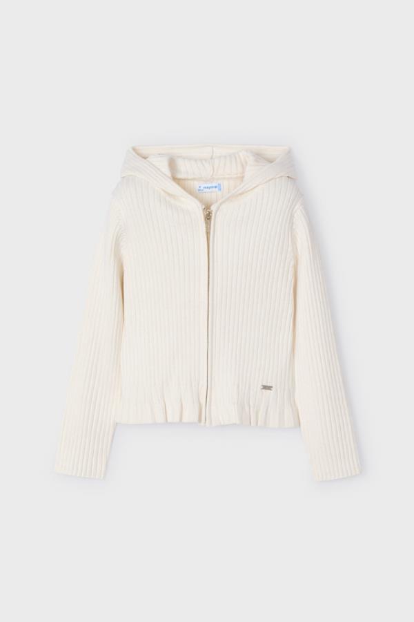 MAYORAL Kapşonlu Kız Hırka - Krem