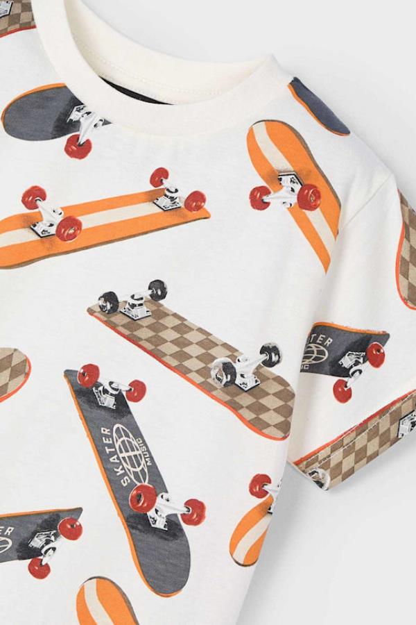 MAYORAL Kaykay Erkek Tişört - Ekru