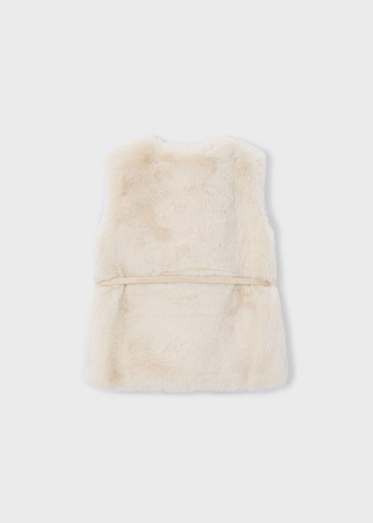 MAYORAL Kemerli Kürk Kız Yelek - Bej