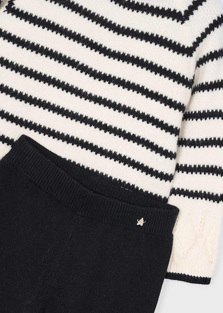 MAYORAL Örgü Kazaklı Pantolonlu Takım - Siyah