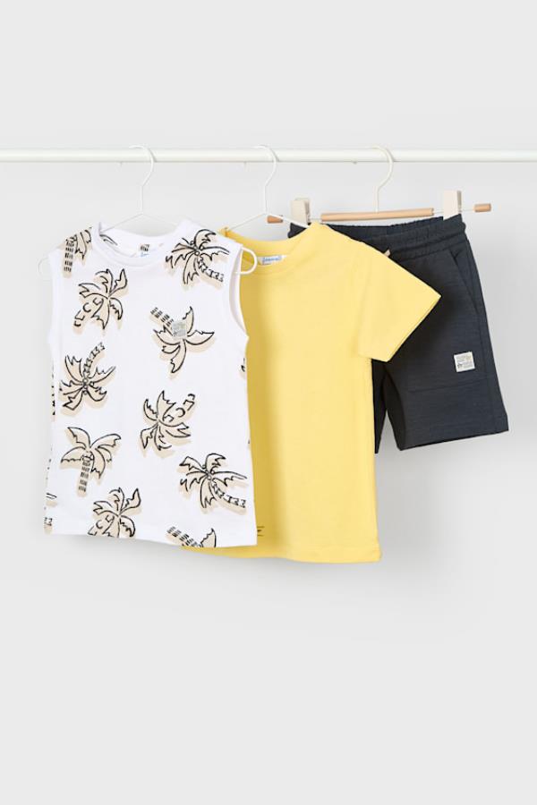 MAYORAL Palmiyeli 3'lü Erkek Takım - Sarı