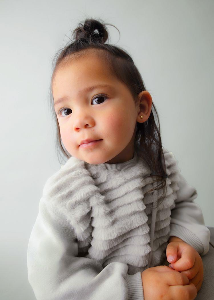 MAYORAL Peluş Çantalı Elbise - Gri