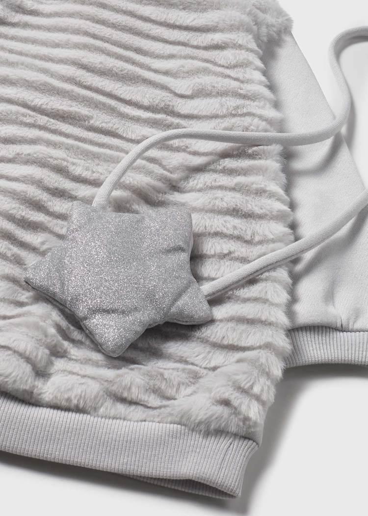 MAYORAL Peluş Çantalı Elbise - Gri