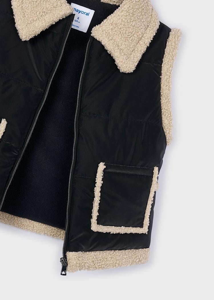 MAYORAL Peluş Detaylı Yelek - Siyah