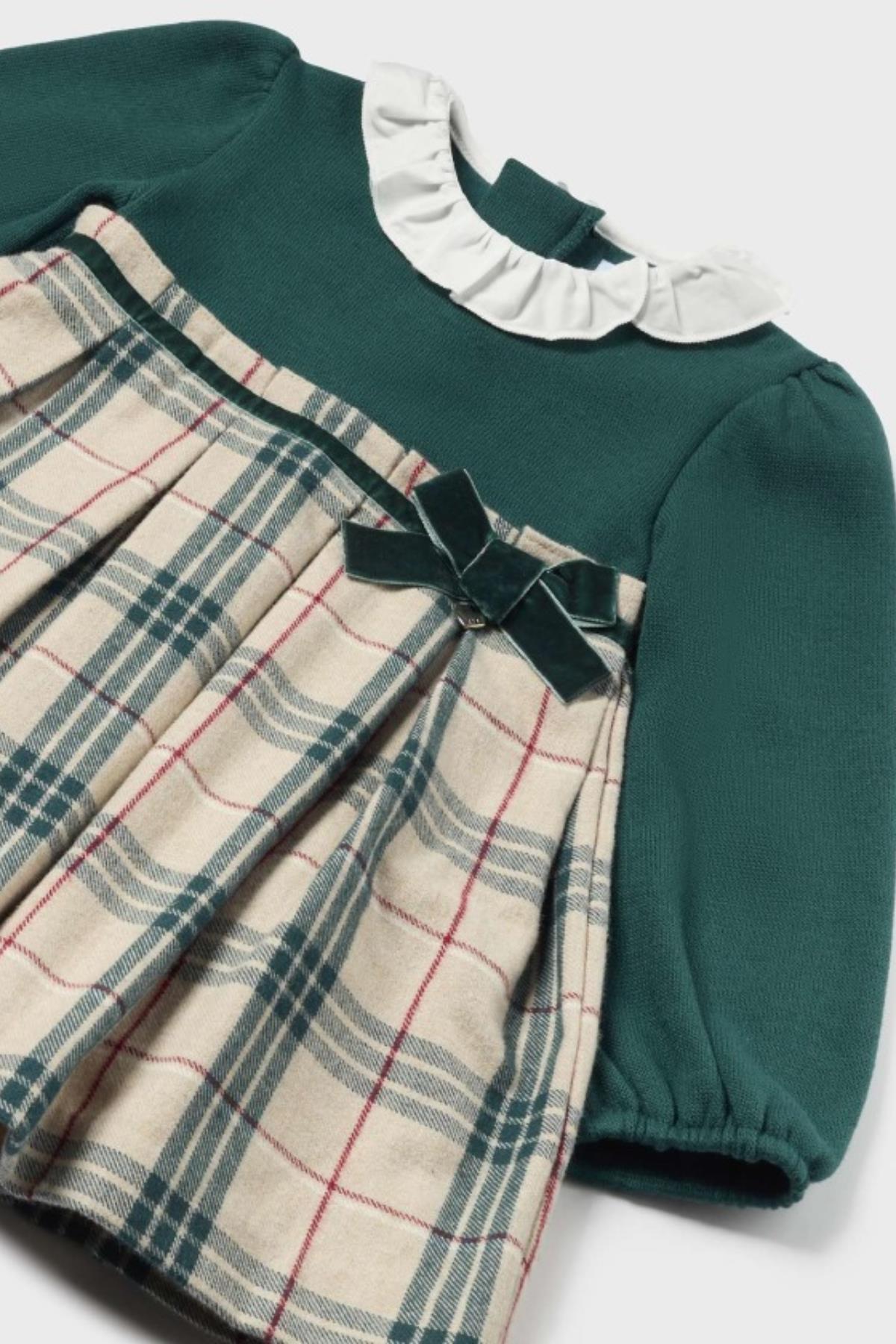 Mayoral Yakalı Kız Elbise - Yeşil