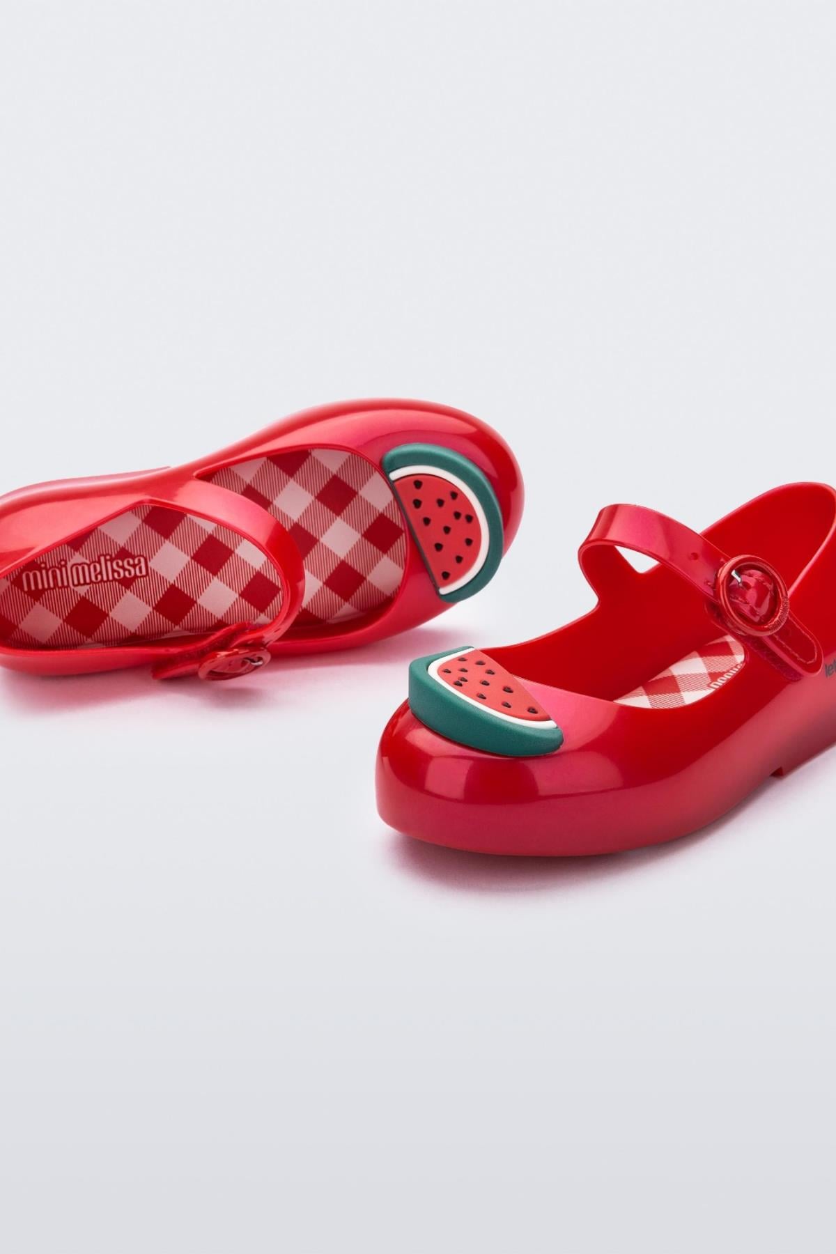 MINI MELISSA Karpuz Detaylı Sevimli Balerin Ayakkabı - Kırmızı