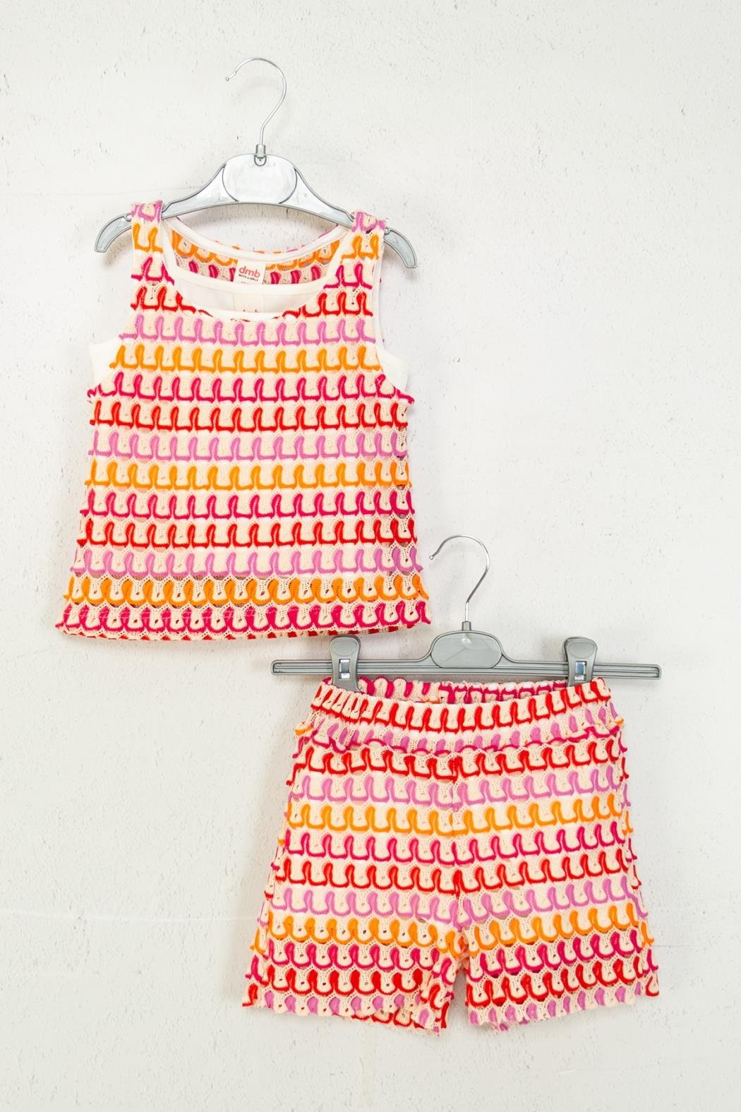 Örgüllü Kız Takım - Renkli