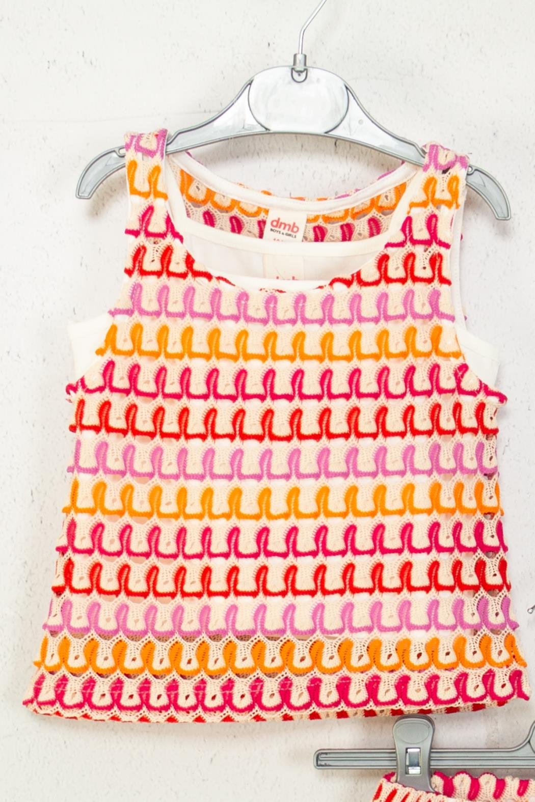 Örgüllü Kız Takım - Renkli