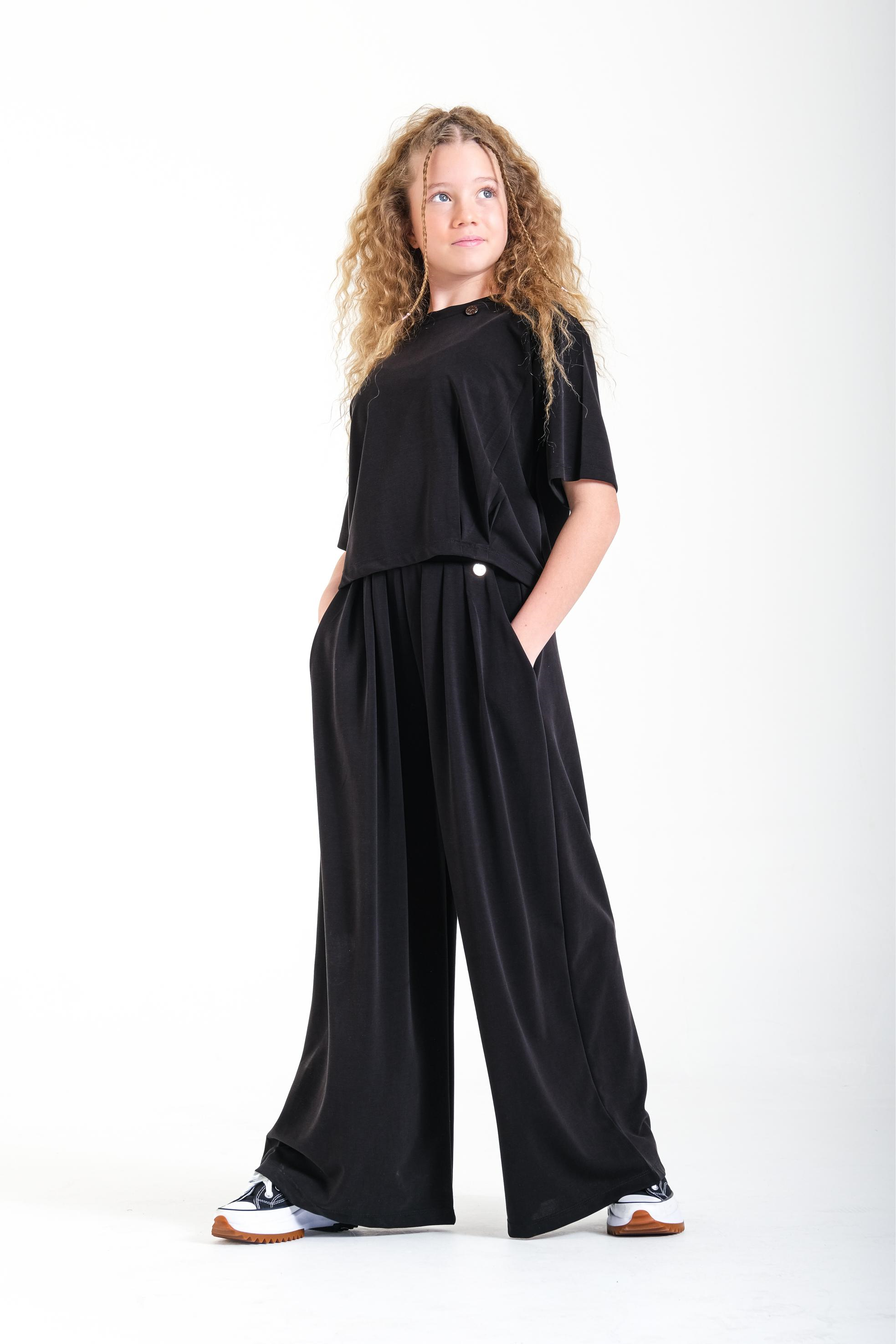 Oversize Kız Pantolon - Siyah