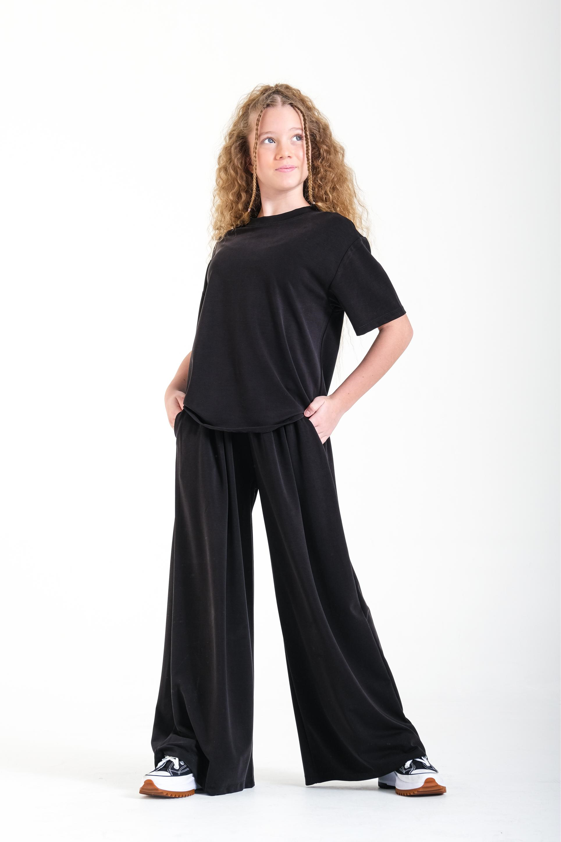 Oversize Kız Pantolon - Siyah