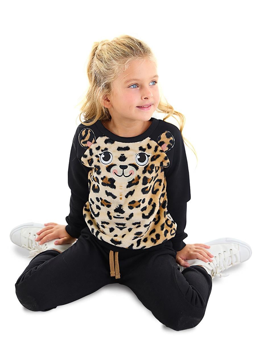 PELUŞ LEOPAR EŞOFMAN TAKIMI