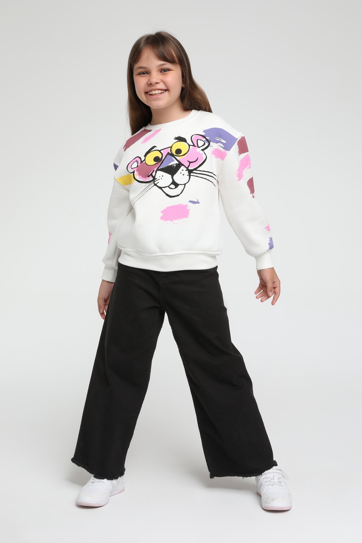 PEMBE PANTER KIZ SWEAT