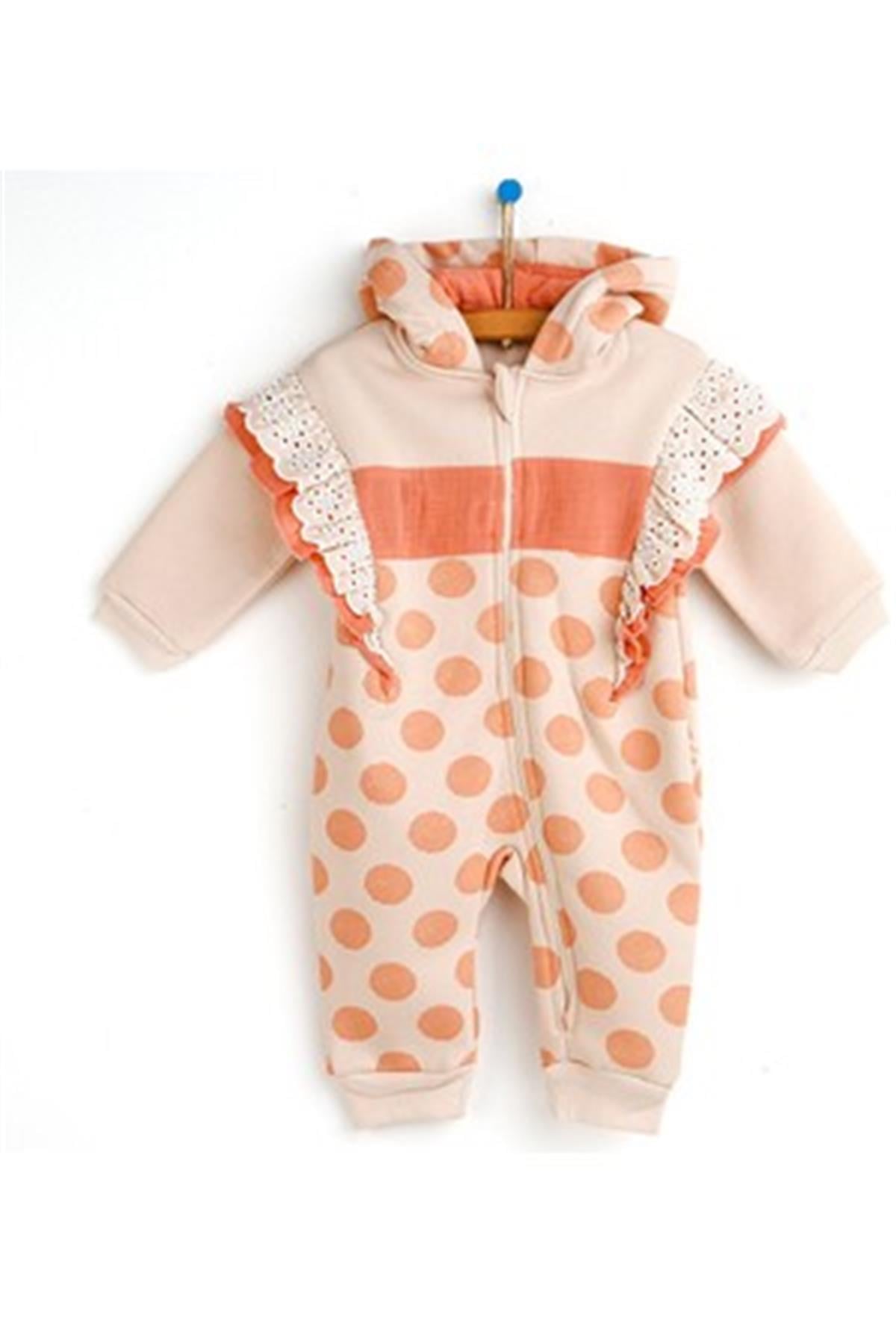 PUANTİYELİ KIZ BEBE TULUM