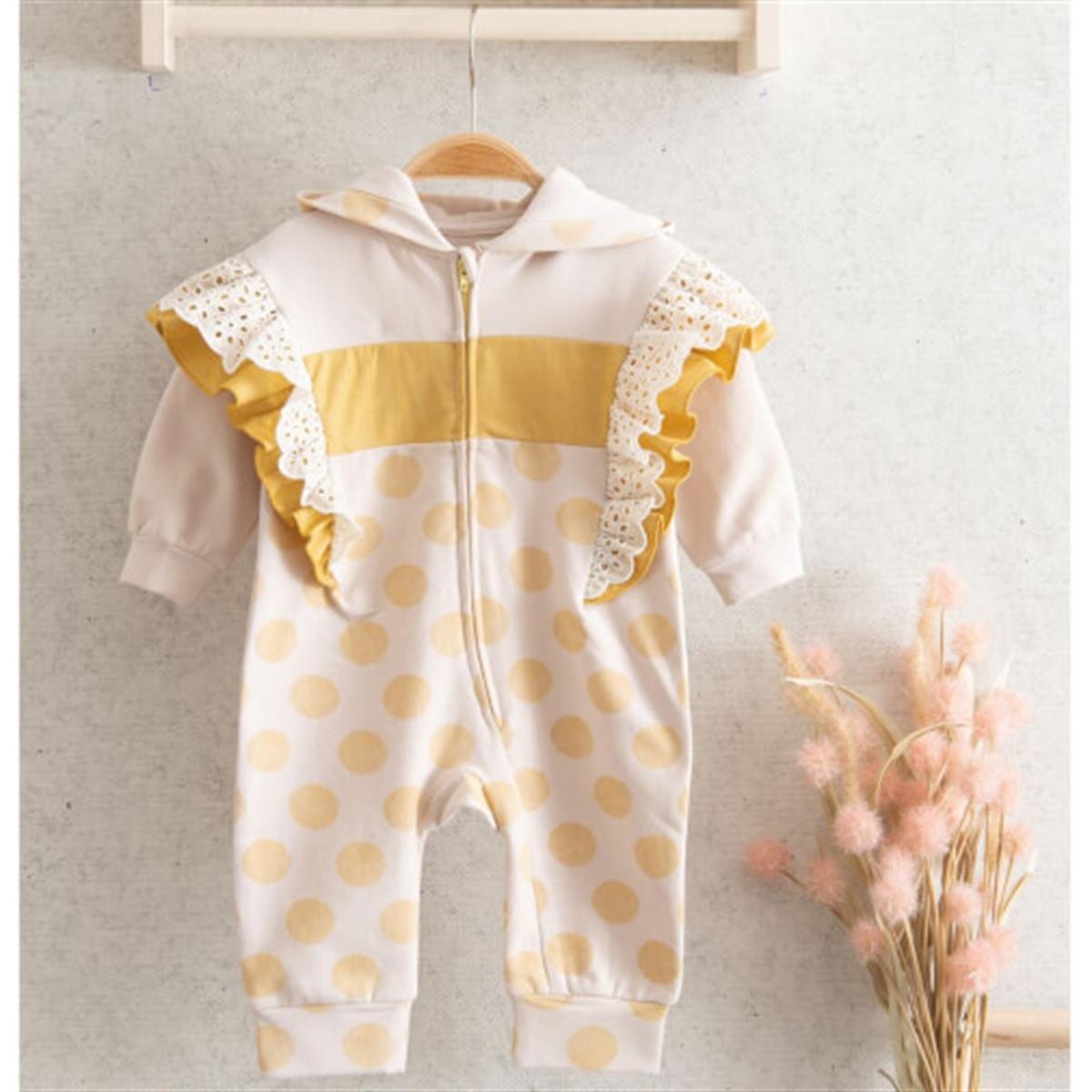 PUANTİYELİ KIZ BEBE TULUM