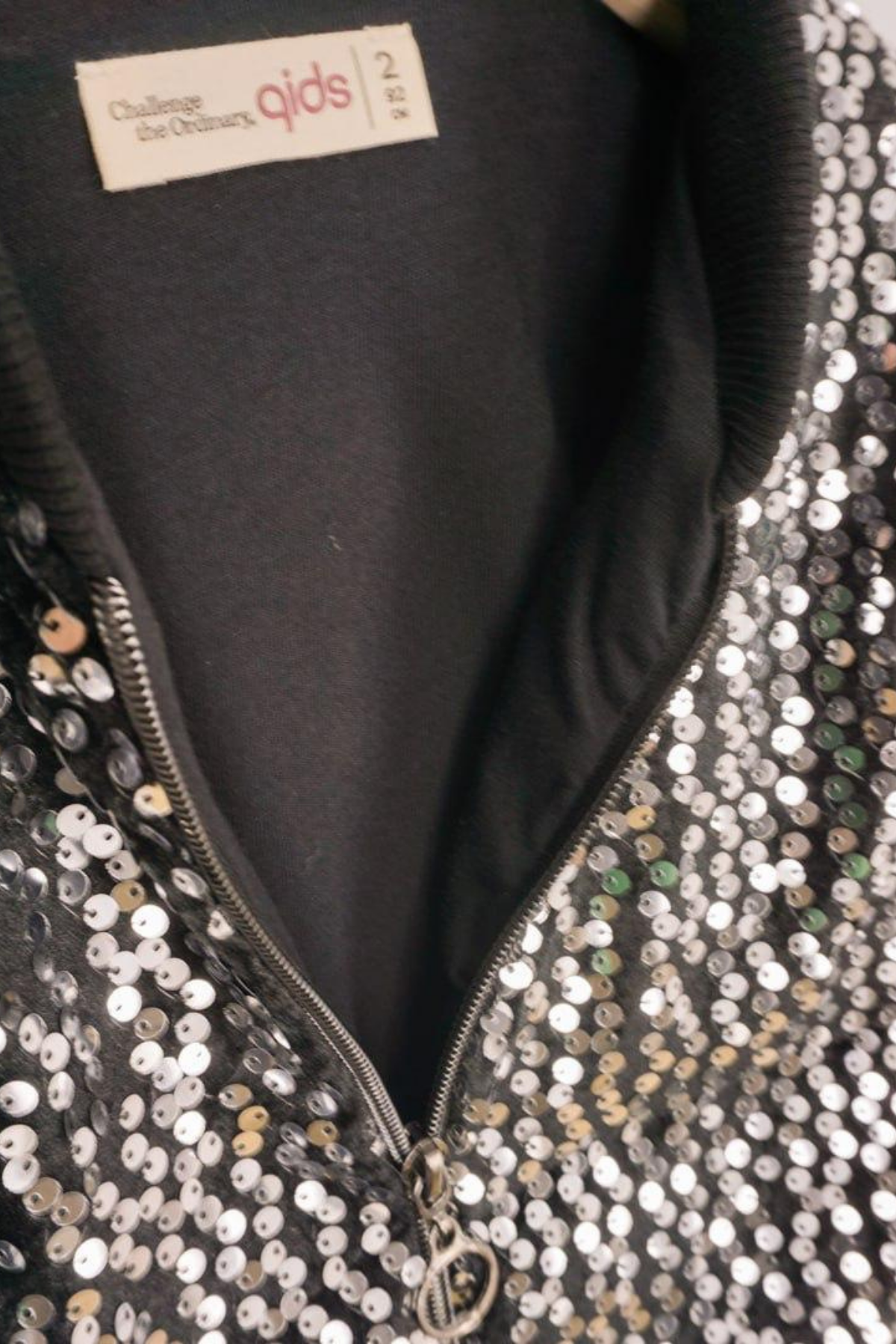 Pul Payetli Kız Ceket - Gümüş