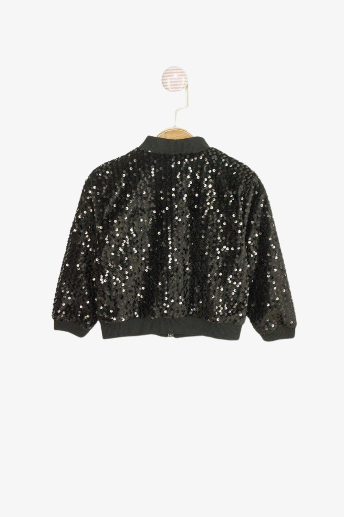 Pul Payetli Kız Ceket - Siyah