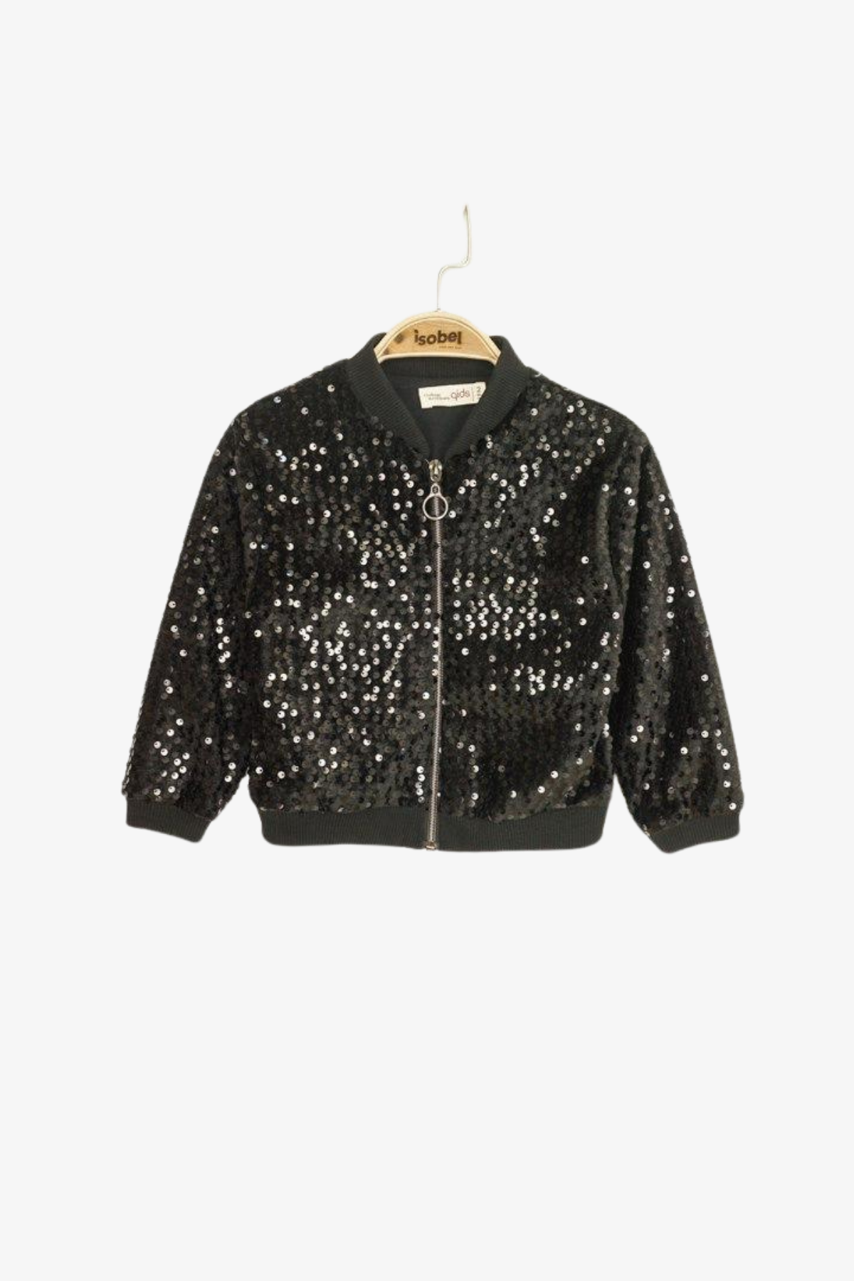 Pul Payetli Kız Ceket - Siyah
