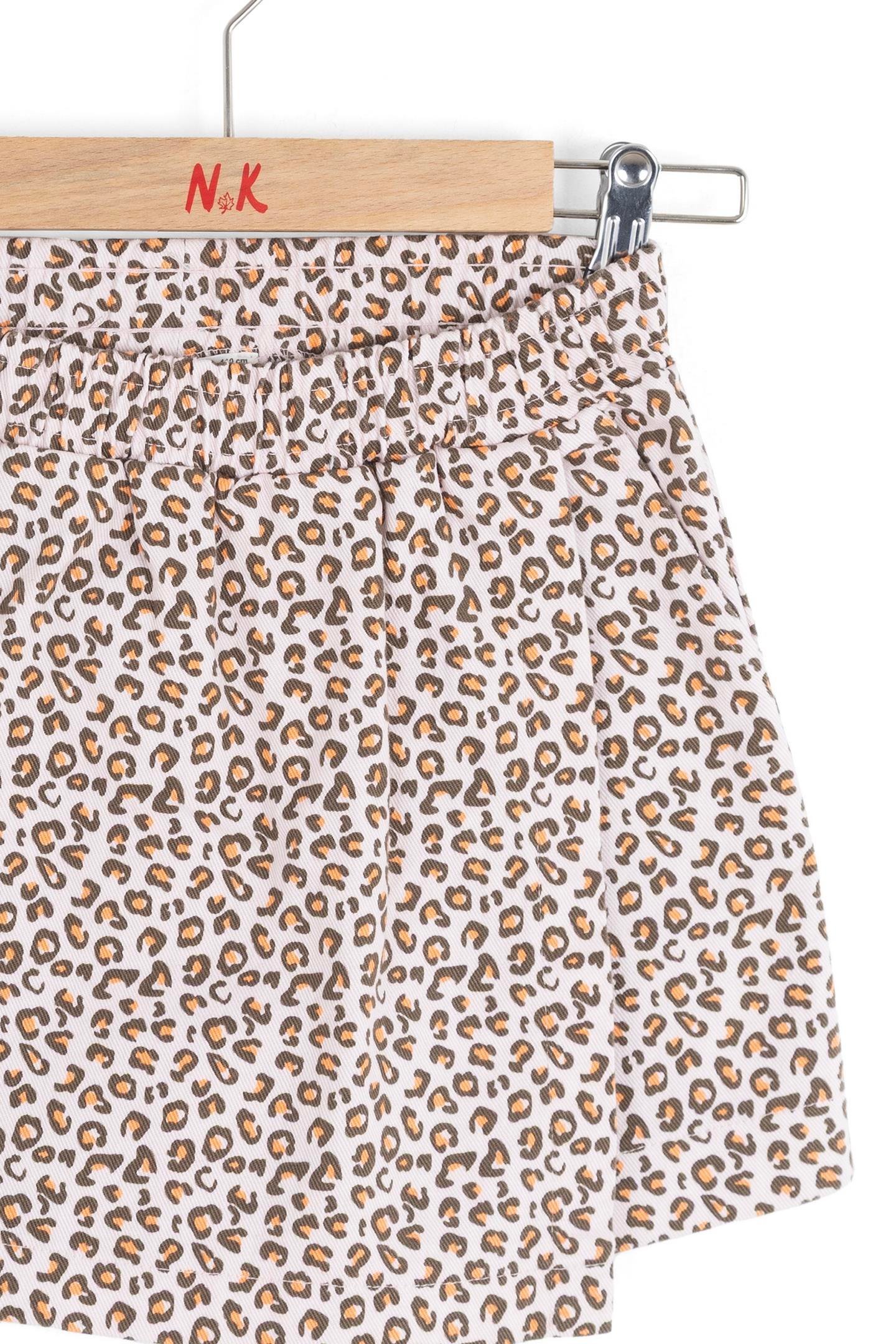 Romantik Kız Şort Etek - Pudra