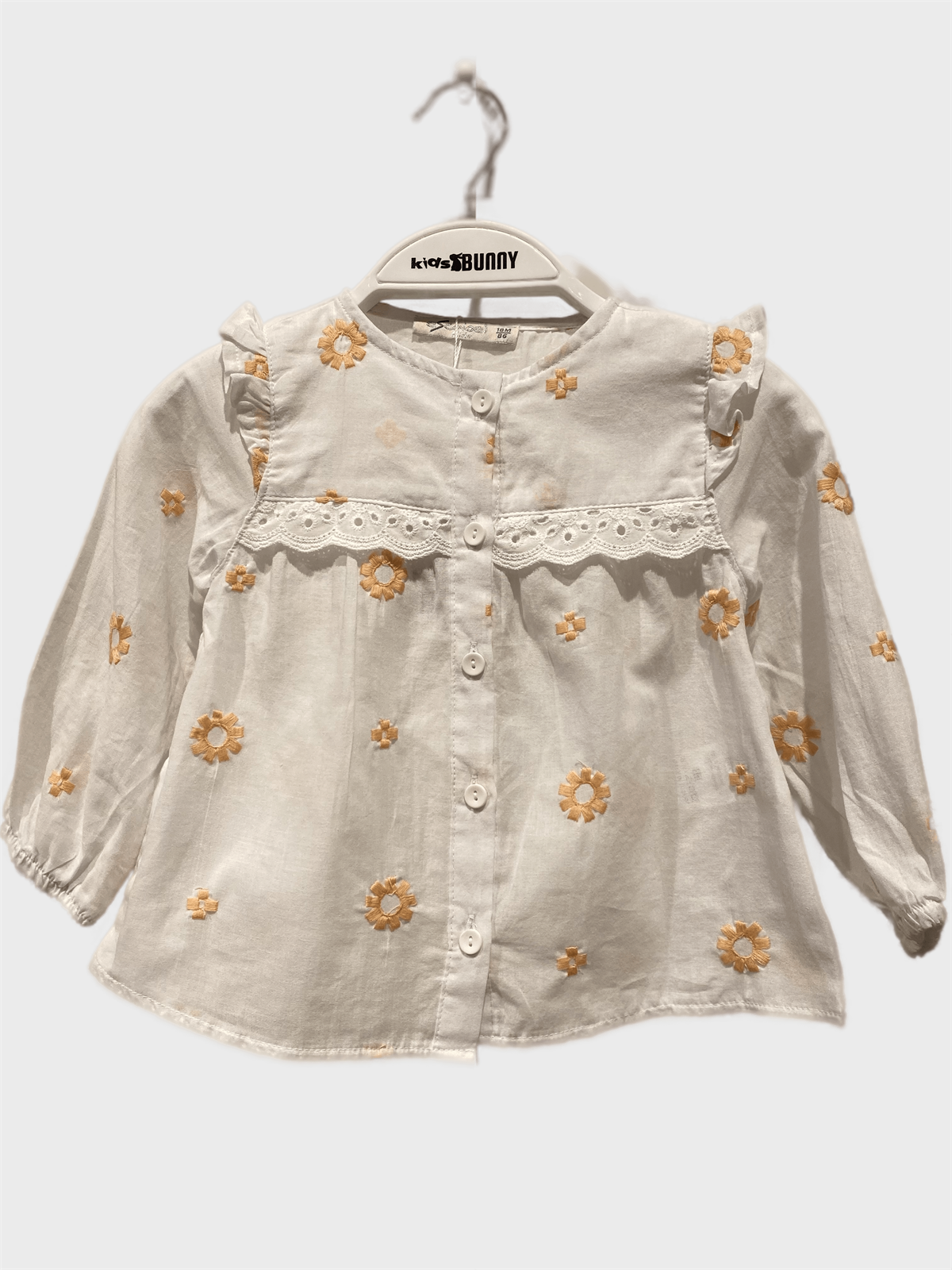 SOMON ÇİCEK VE ÖNÜ DANTELLİ BLUZ