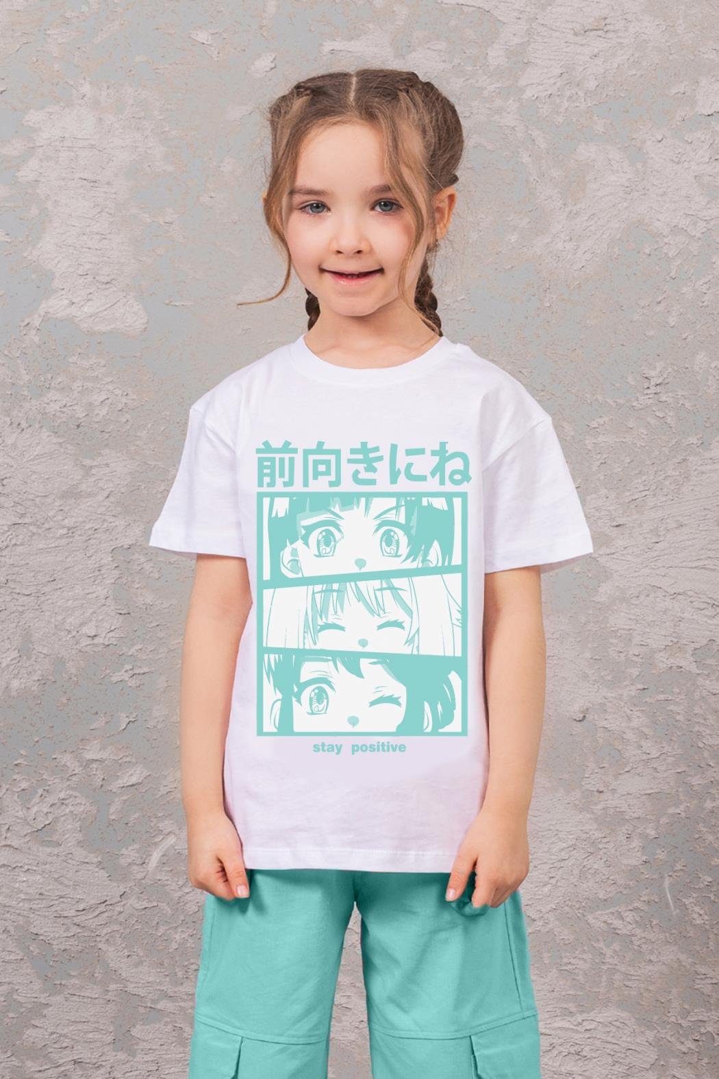 STAY POSİTİVE YAZILI T-SHIRT