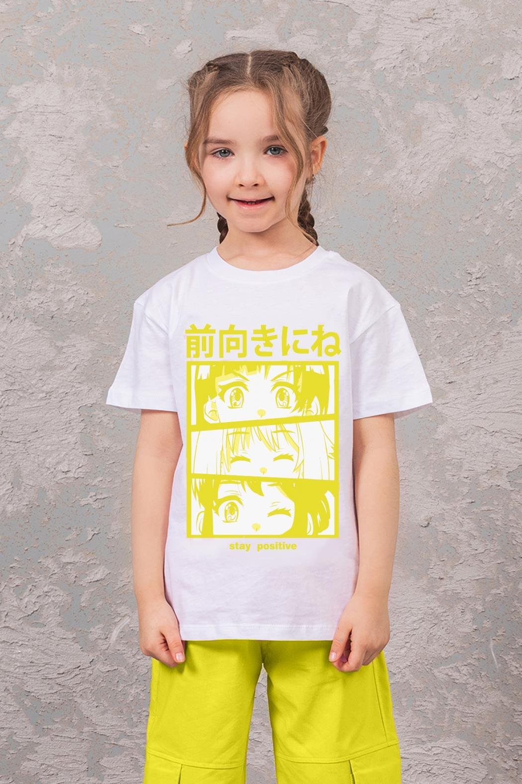 STAY POSİTİVE YAZILI T-SHIRT