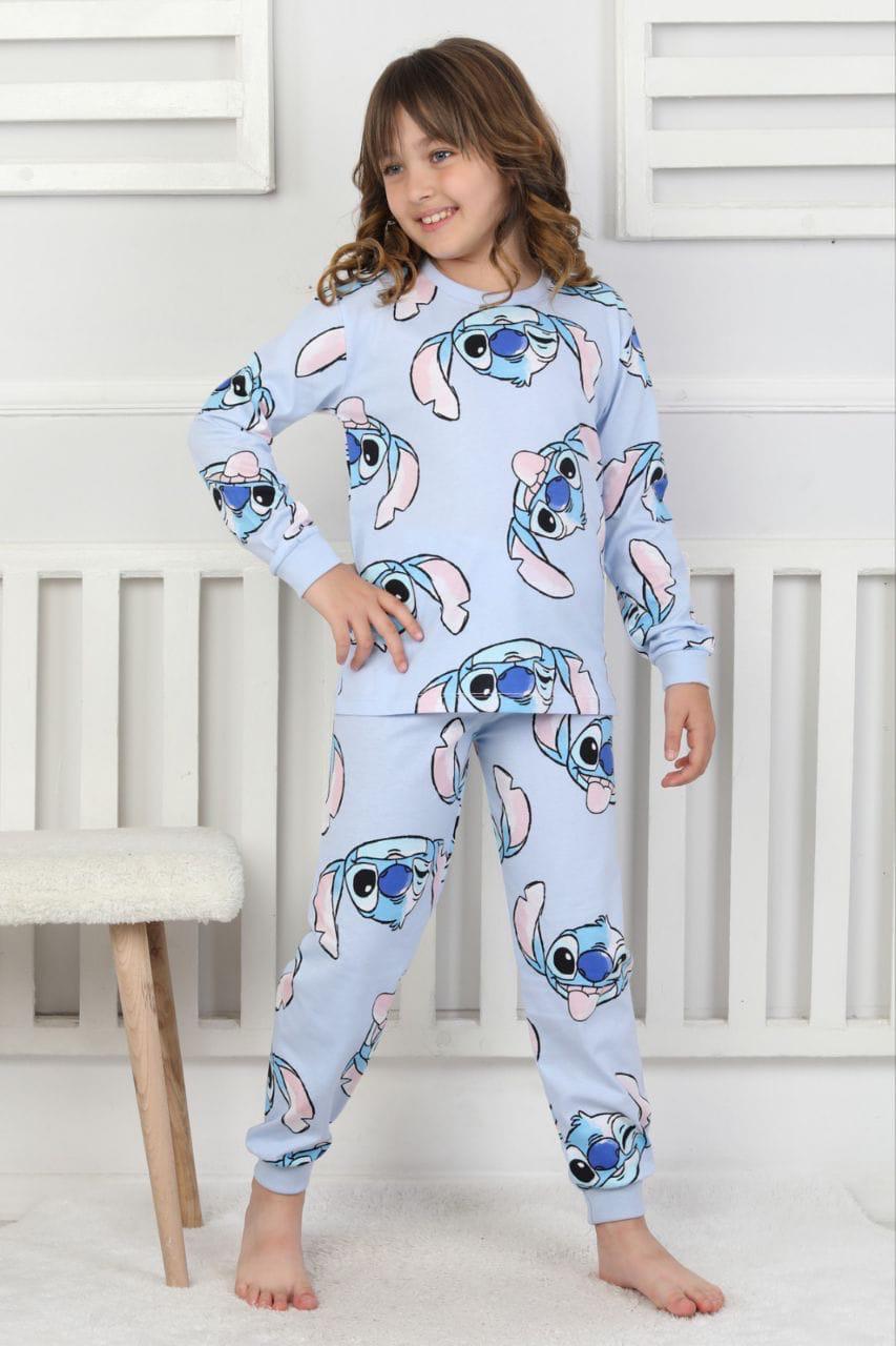 Stic Kız Pijama Takımı - Mavi