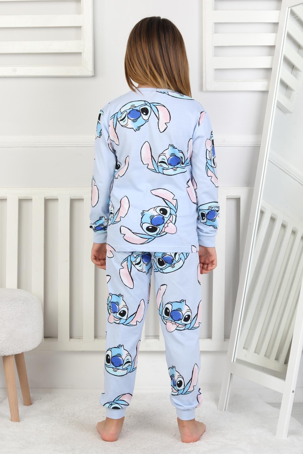 Stic Kız Pijama Takımı - Mavi