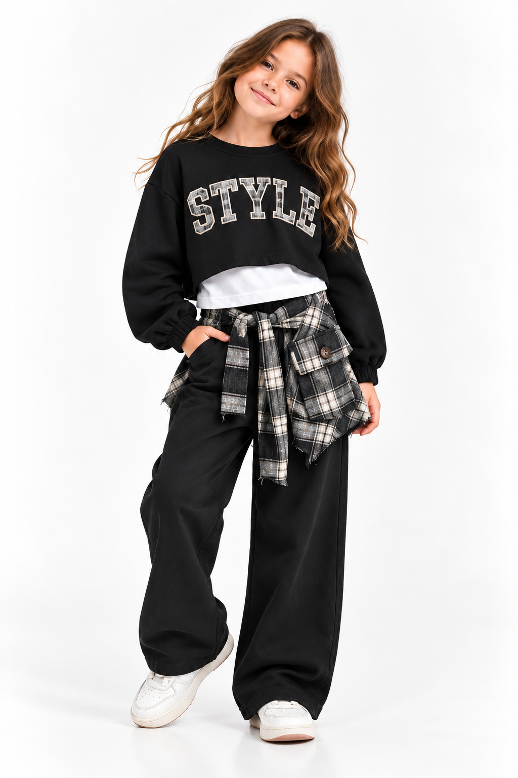 Style Kız Sweat - Siyah