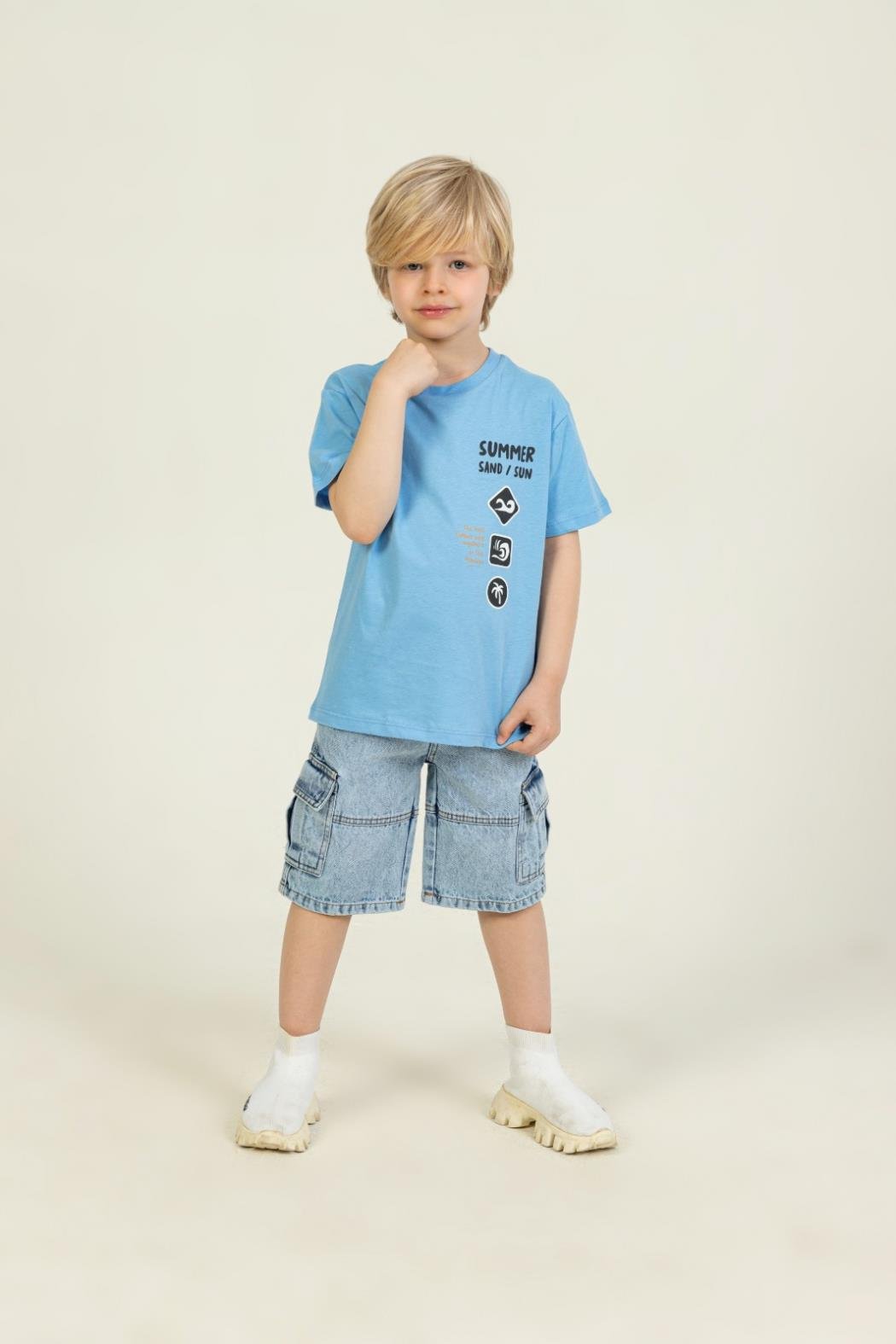 Summer Erkek Tişört - Mavi