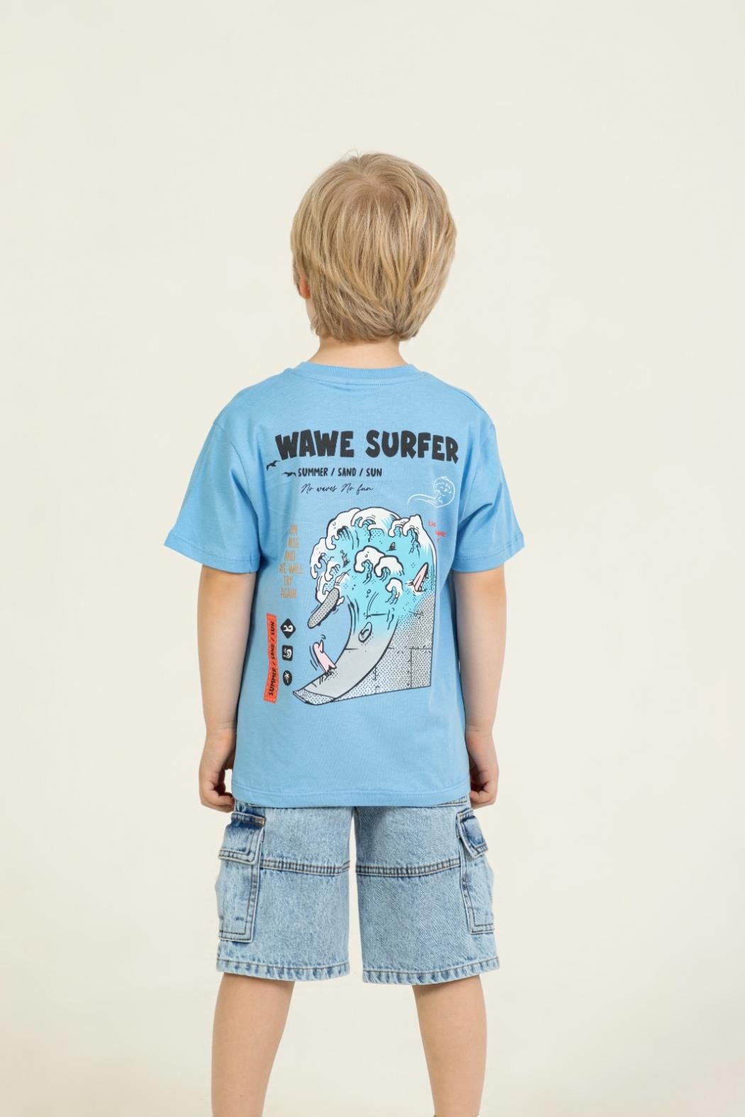 Summer Erkek Tişört - Mavi