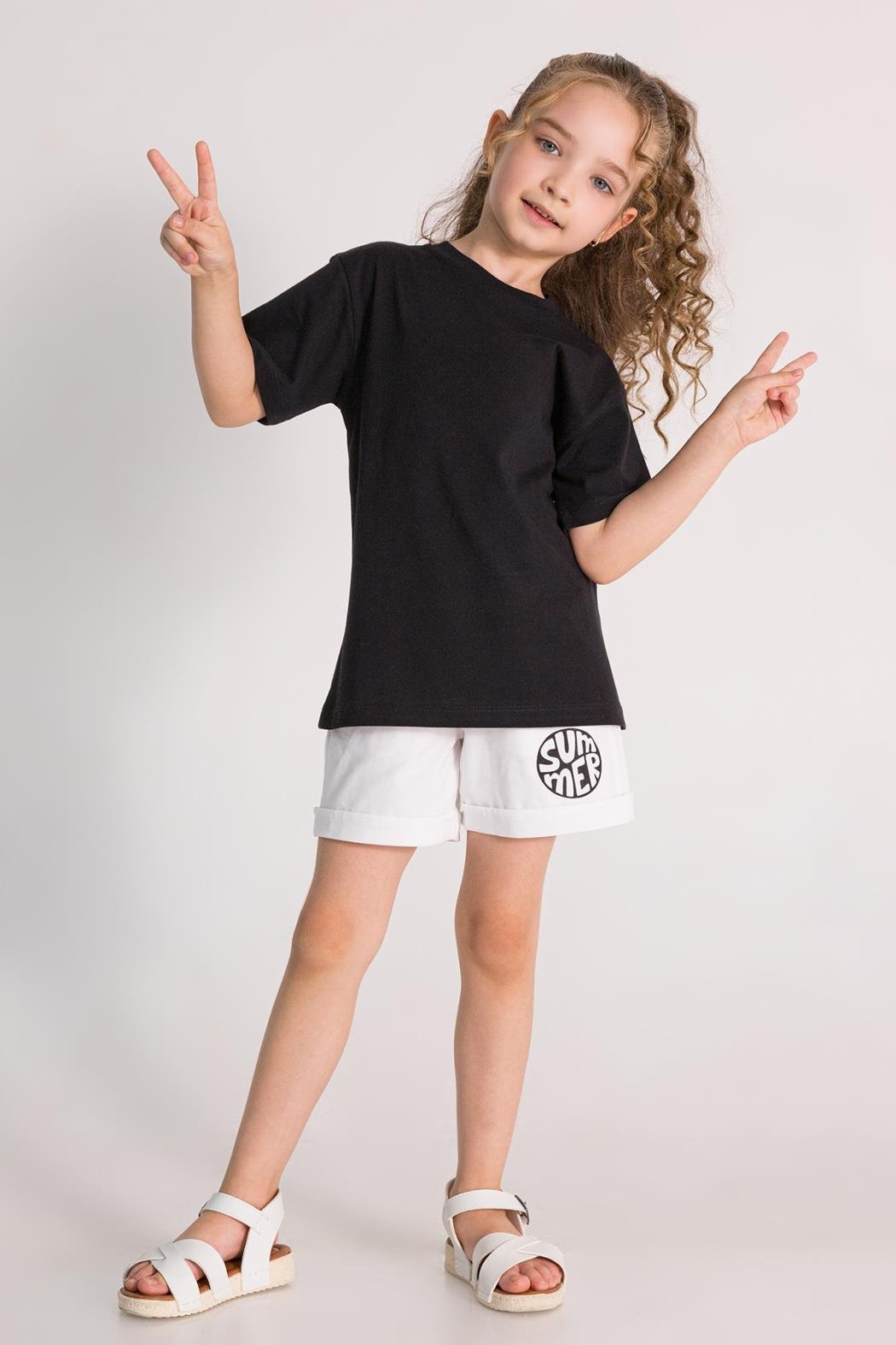 Summer Kız Şort - Beyaz