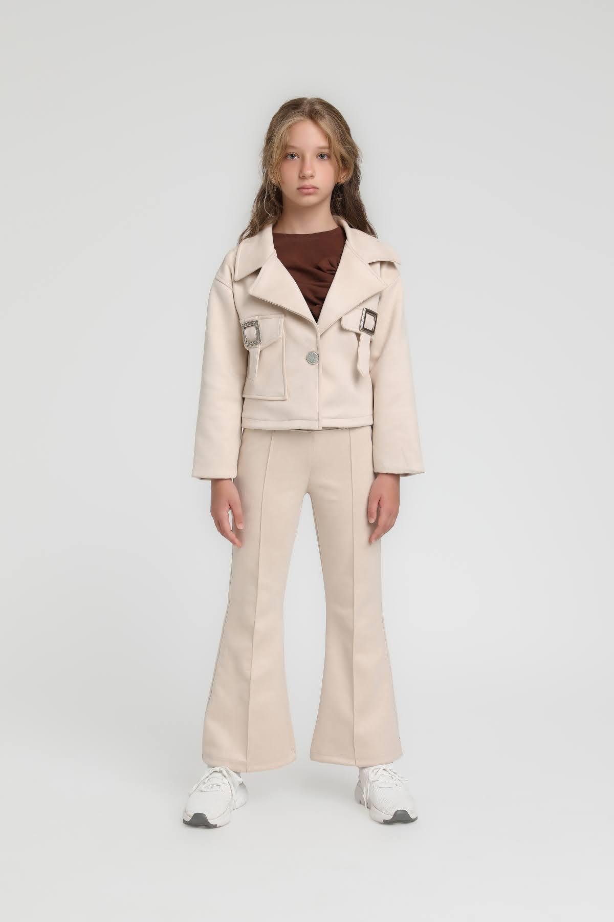 Süvet Kız Ceket - Bej