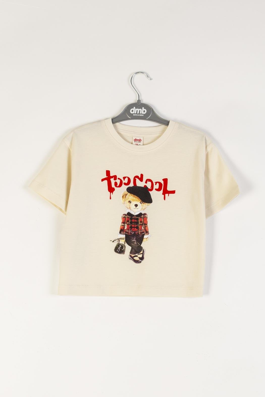 Teddy Bear Kız Tshirt - Krem