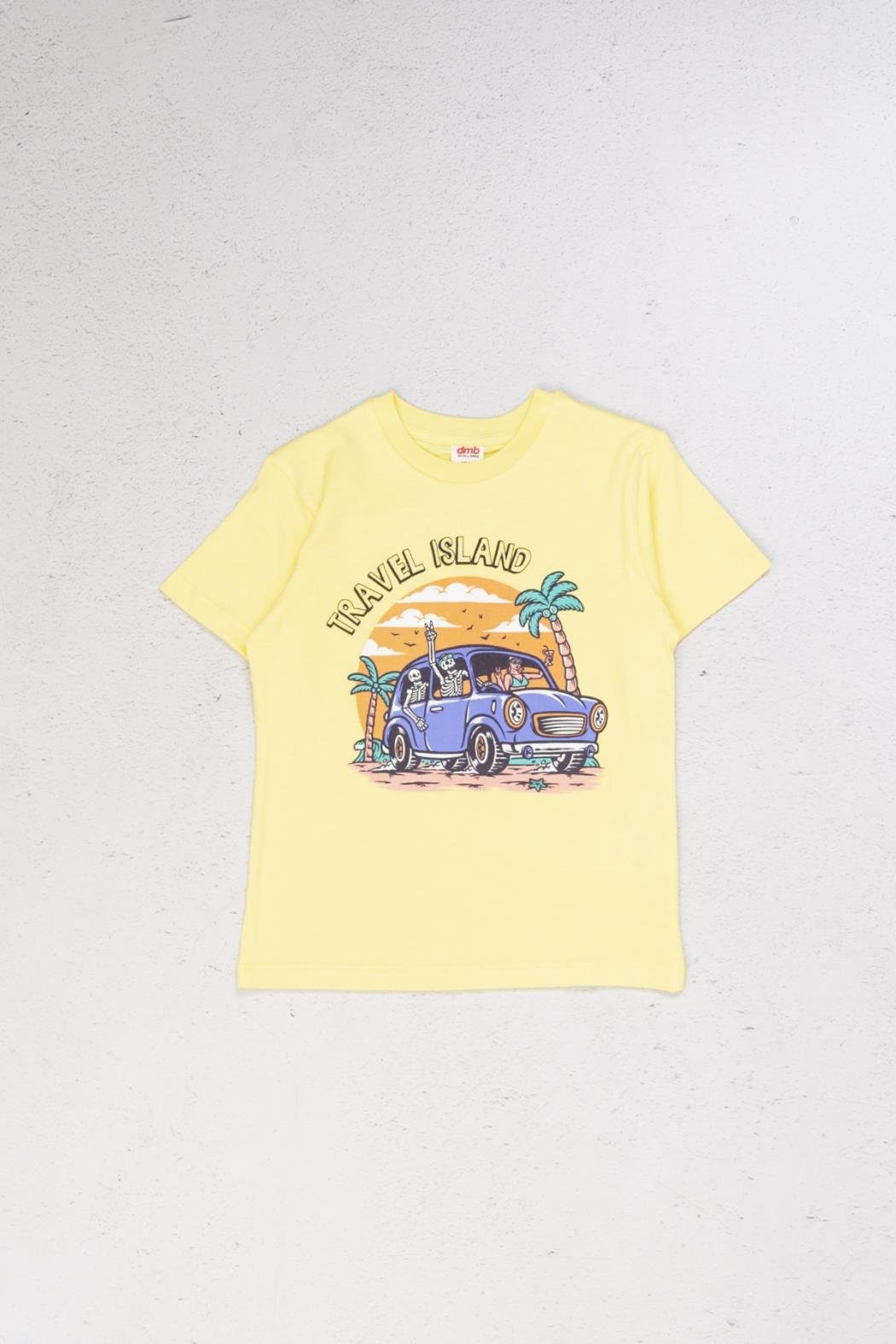 Travel Island Erkek Tişört - Sarı