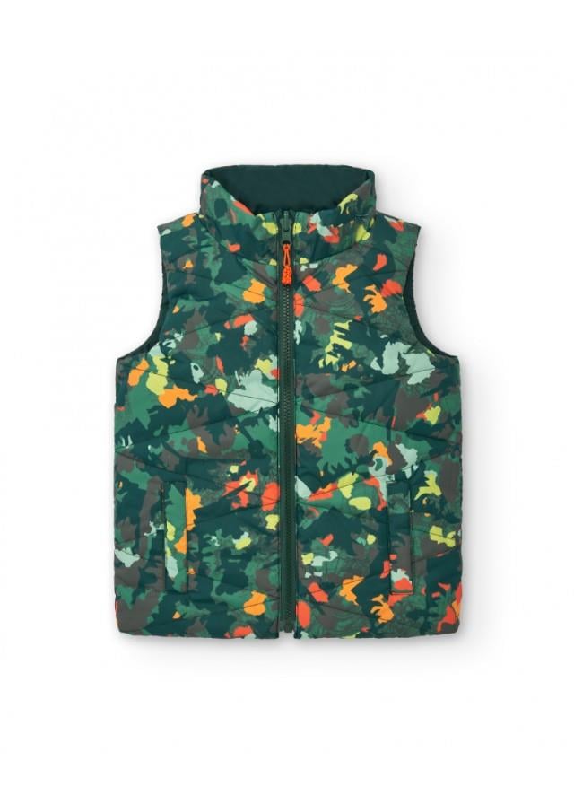 Tuc Tuc Fermuarlı Çift Taraflı Erkek Yelek - Yeşil