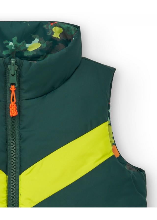 Tuc Tuc Fermuarlı Çift Taraflı Erkek Yelek - Yeşil