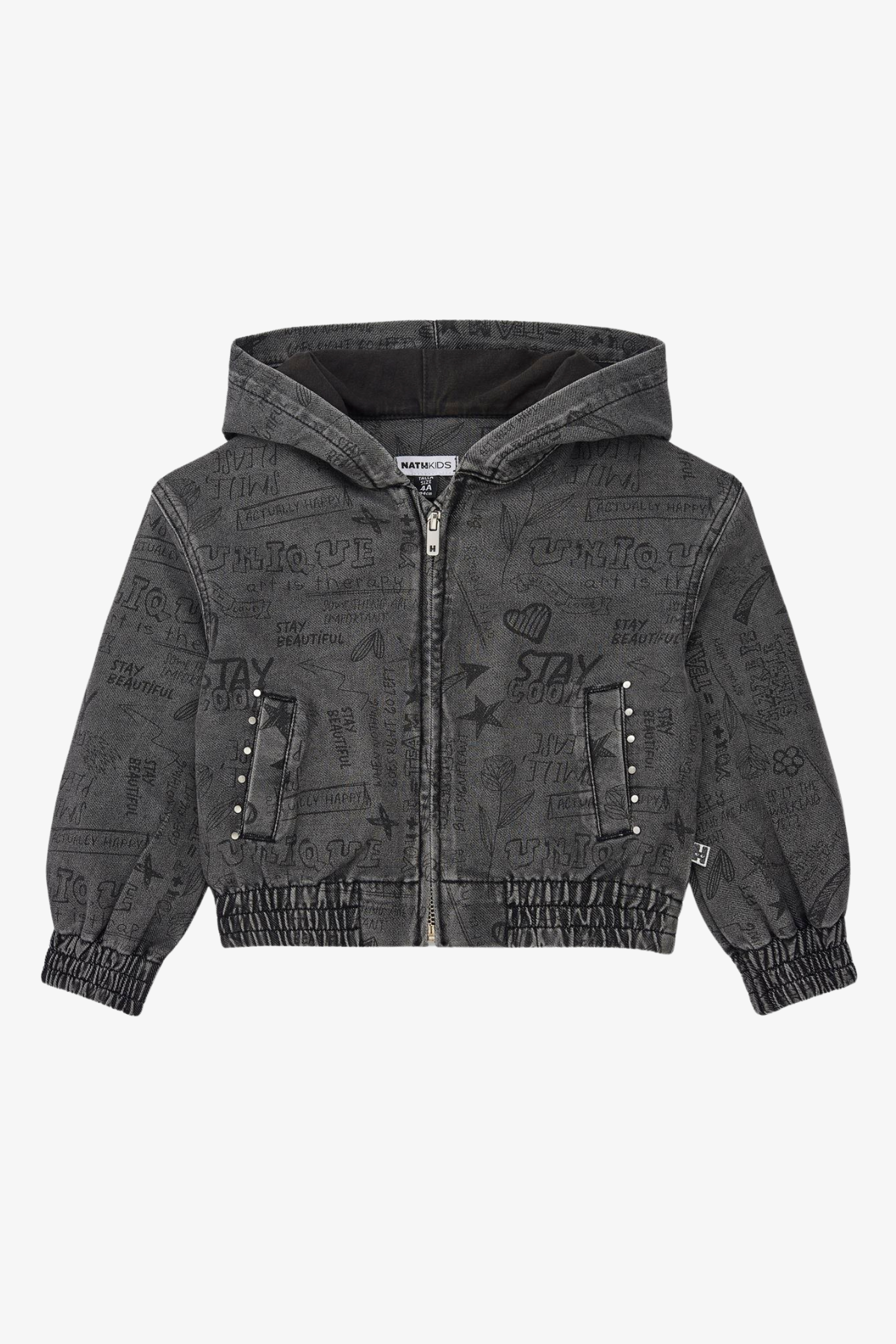 Tuc Tuc Zımba Detaylı Kapüşonlu Ceket - Antrasit