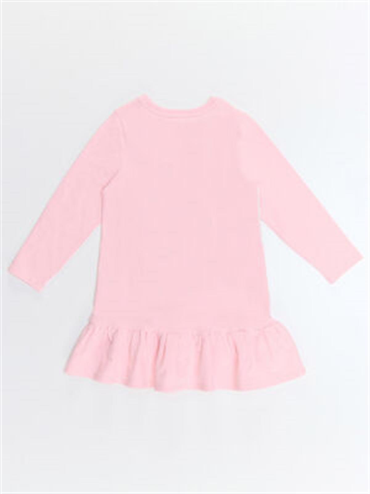 UNİCORN MAGİC KIZ ÇOCUK PEMBE ELBİSE