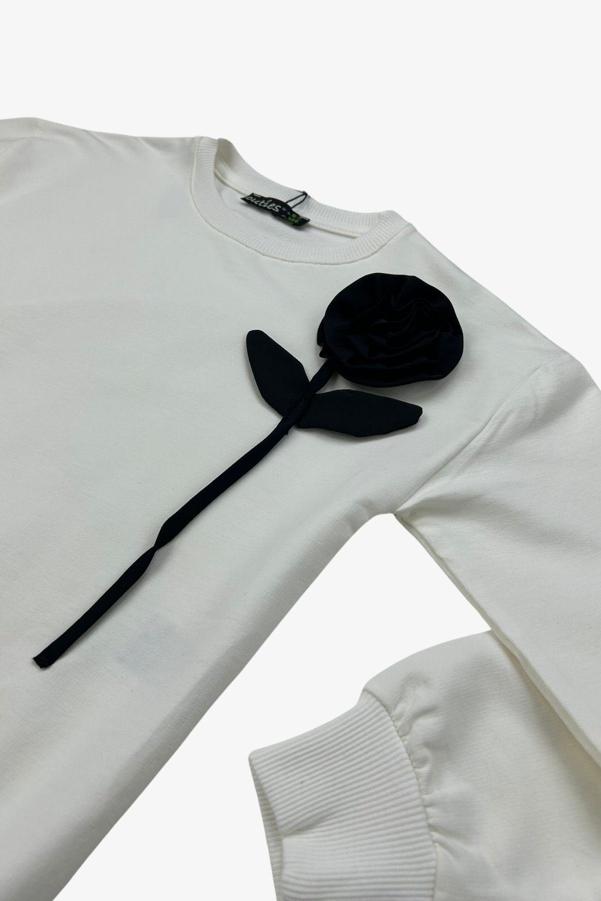 Woorage Güllü Kız Sweat - Beyaz