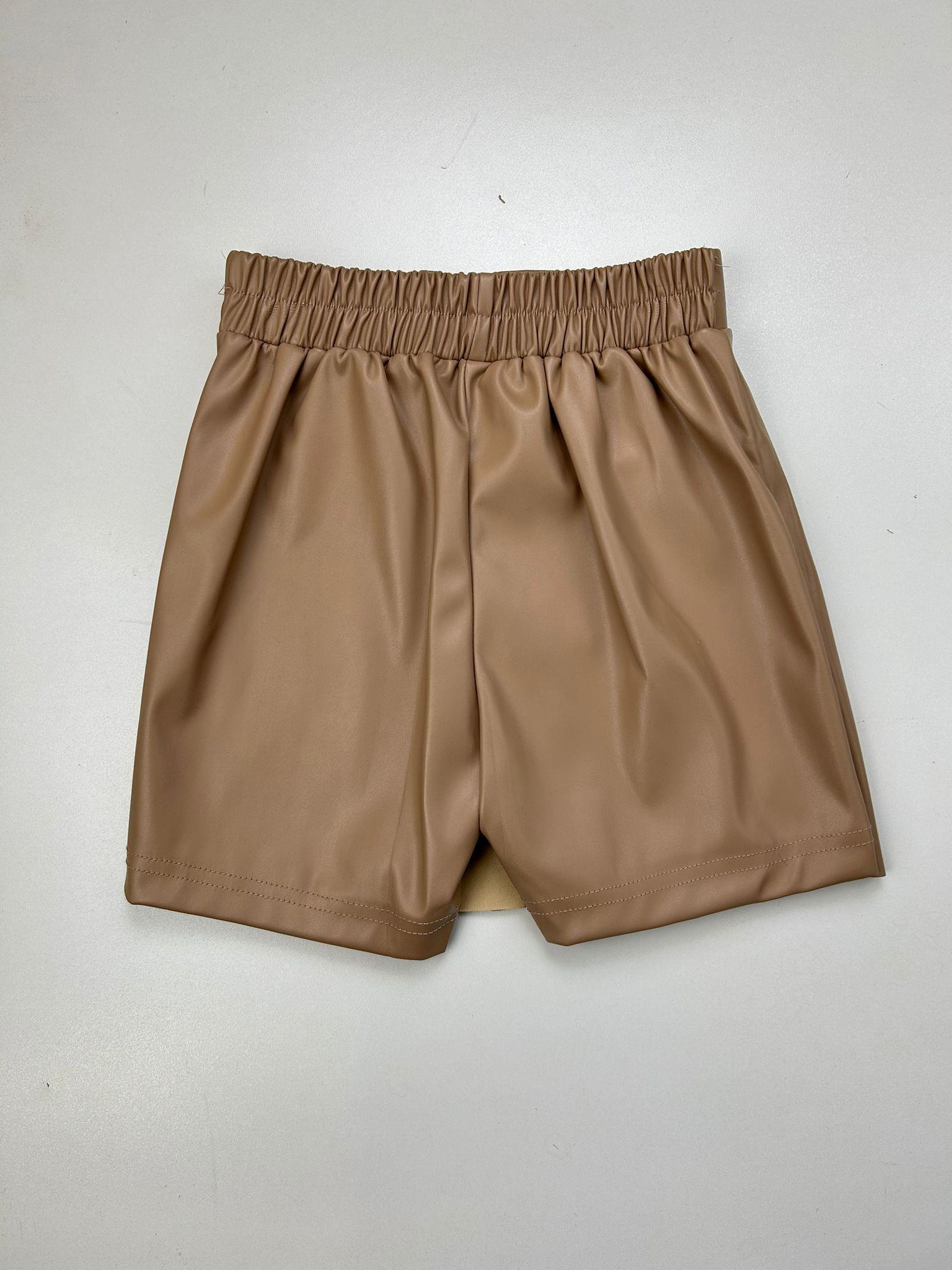 Woorage Pileli Deri Etek - Kahverengi