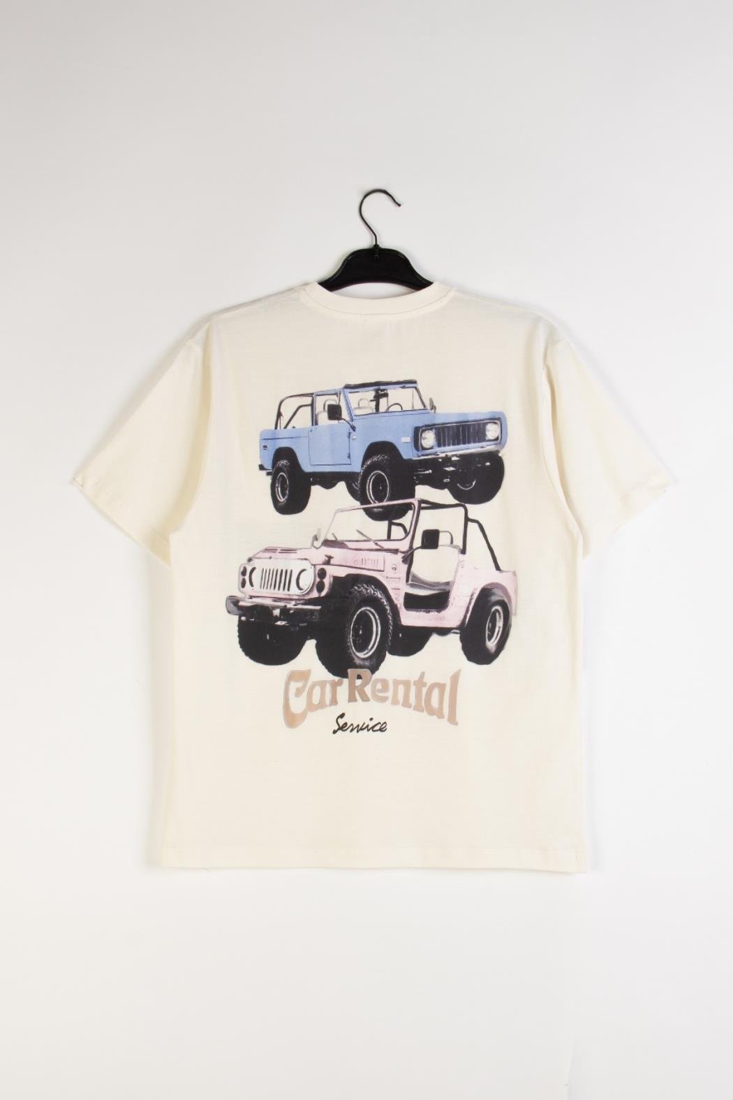 Working Erkek Tişört - Ekru