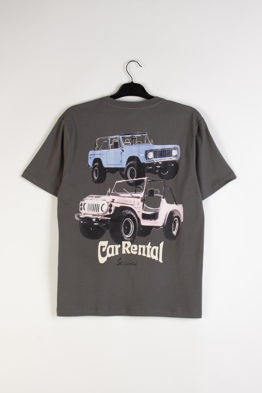 Working Erkek Tişört - Füme