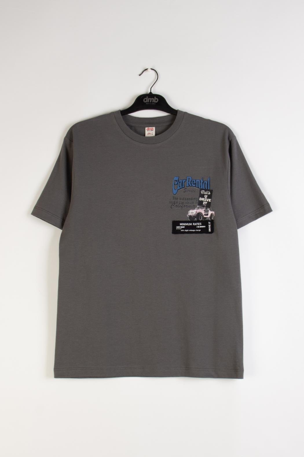 Working Erkek Tişört - Füme